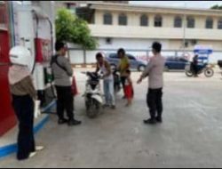 Polsek Lubuk Batang Tingkatkan Patroli Di SPBU.Kabupaten Ogan Komering Ulu.