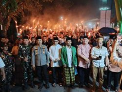 Kapolsek Baturaja Timur Hadiri Pawai Obor dan Gebyar Shalawat Sambut Ramadhan 1447 H Tahun 2026.