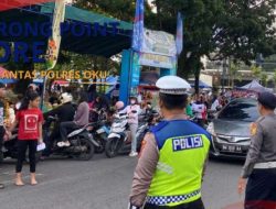 Sat Lantas Polres Oku Gelar Strong Point Di Lokasi Pasar Bedug Jelang Buka Puasa 1447H.Tahun 2026.