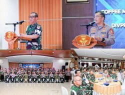 Perkuat soliditas, POM TNI dan propam polri Gelar coffee morning & Halal Bihalal 1447 H.
