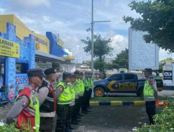 Apel Personel Posyan City Mall, Polres OKU Pastikan Keamanan Operasi Lilin Musi Tahun 2025. Kabupaten Ogan Komering Ulu.